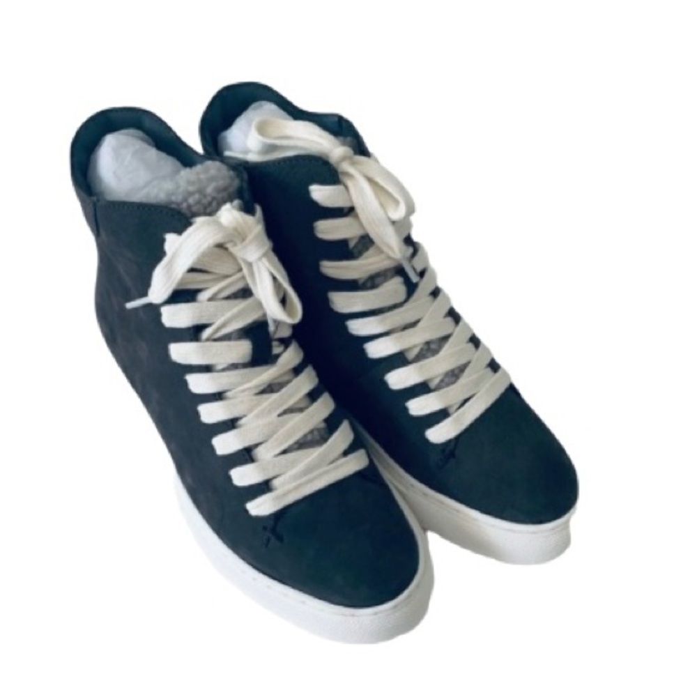 Sam Edelman Pence Lace Up High-Top Sneakers Women Size 7 Gray Casual Streetwear
